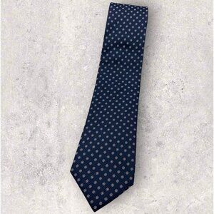 HUGO BOSS Silk Tie ITALY Navy Pink Floral W:3.1" EUC